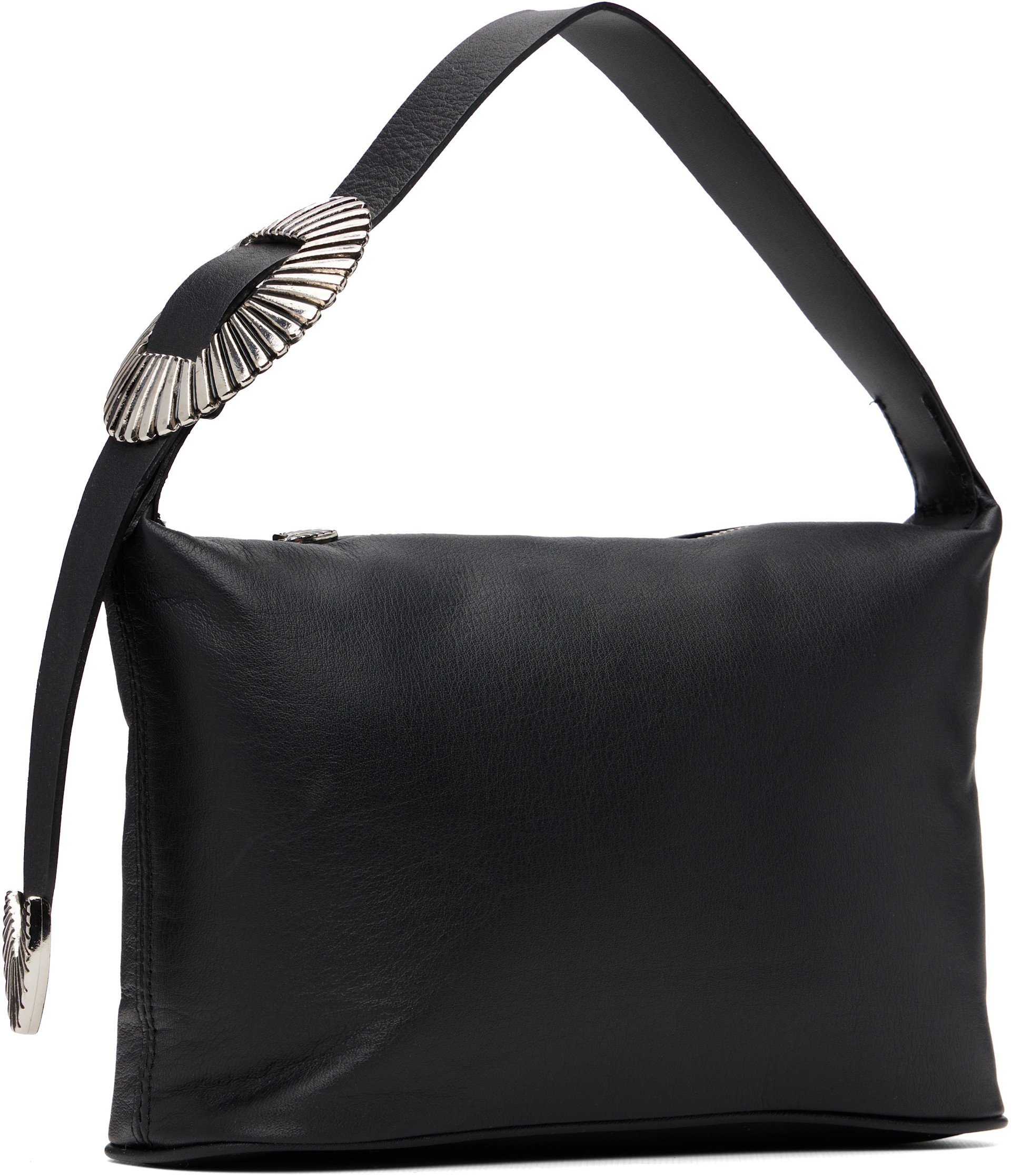 Toga Pulla - Mini pochette noire en cuir