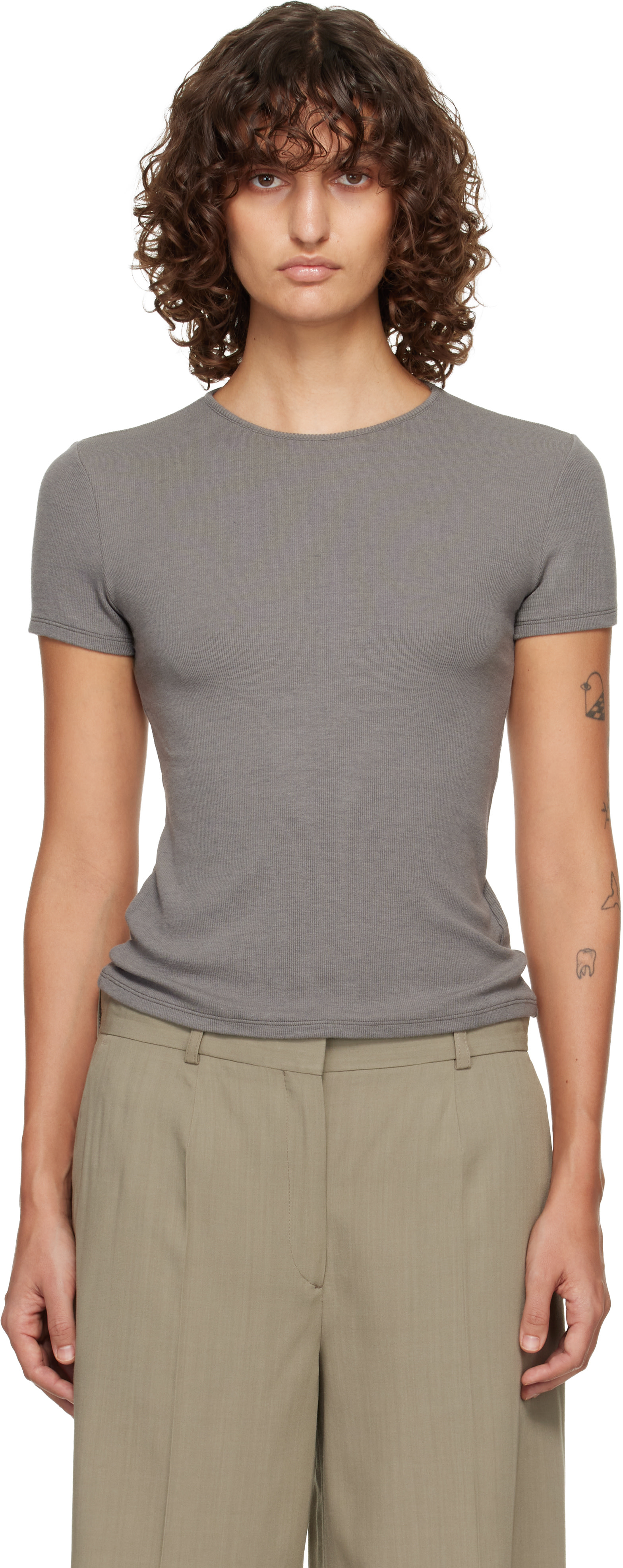 LE17SEPTEMBRE - グレー Basic ウール Tシャツ