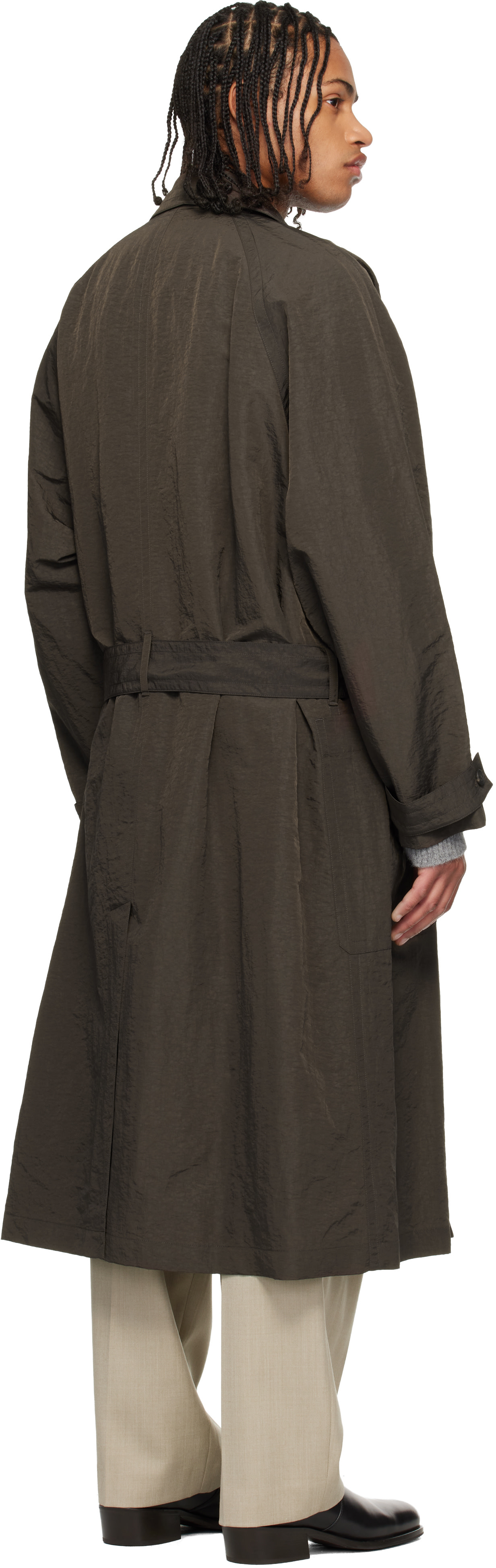 LE17SEPTEMBRE: Brown Crisp Raglan Trench Coat | SSENSE
