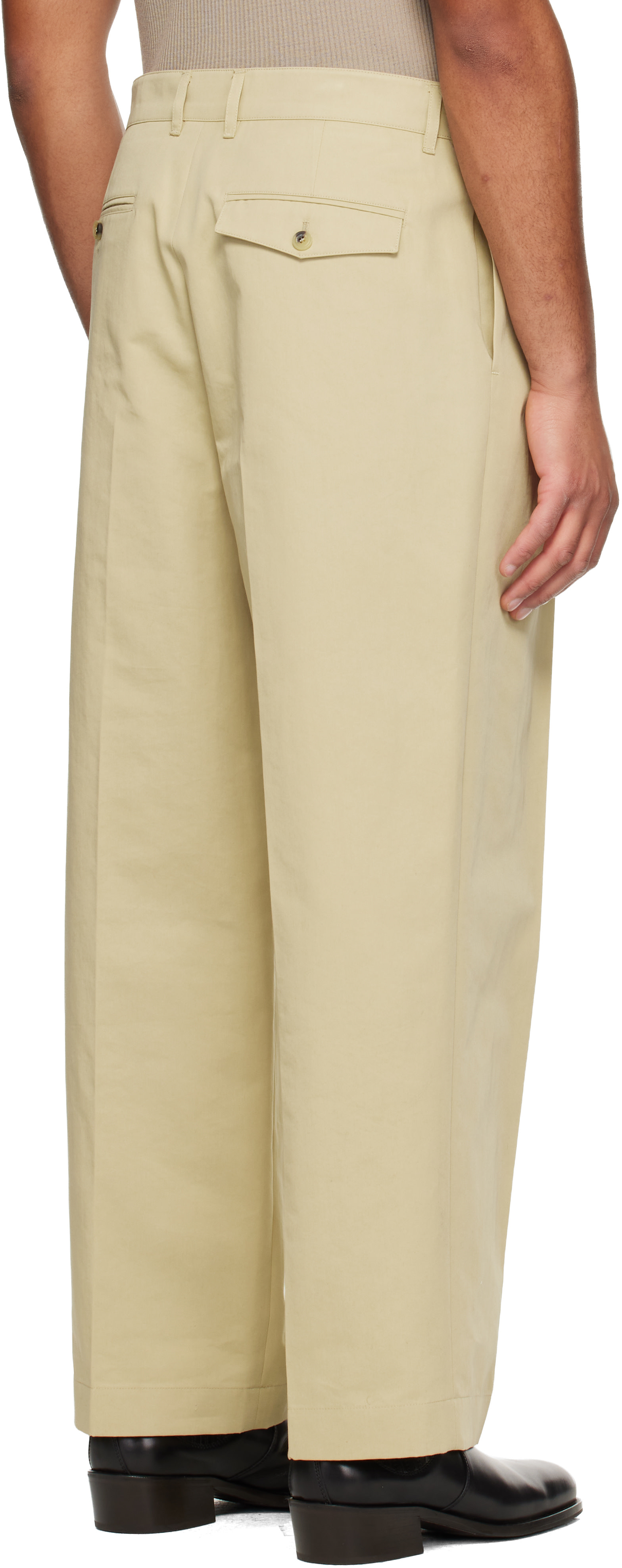 LE17SEPTEMBRE - Pantalon beige à plis