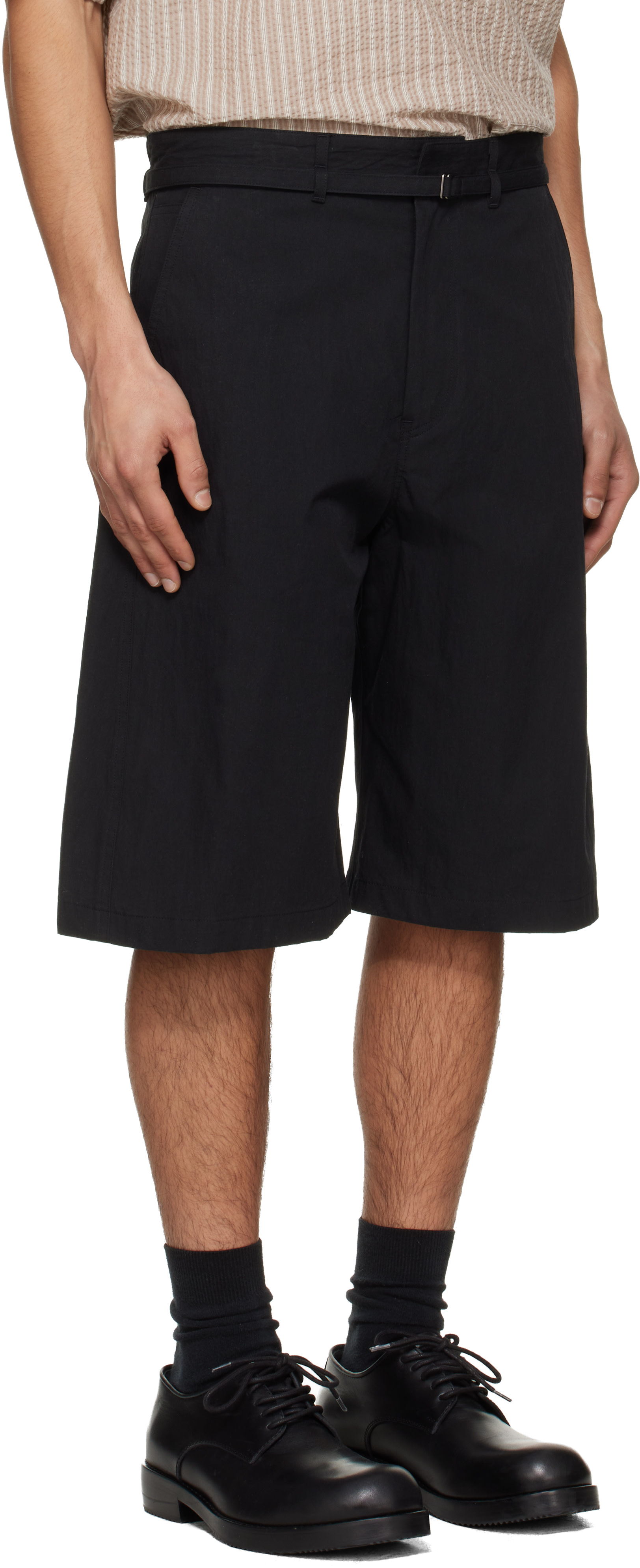LE17SEPTEMBRE - Short noir à ceinture