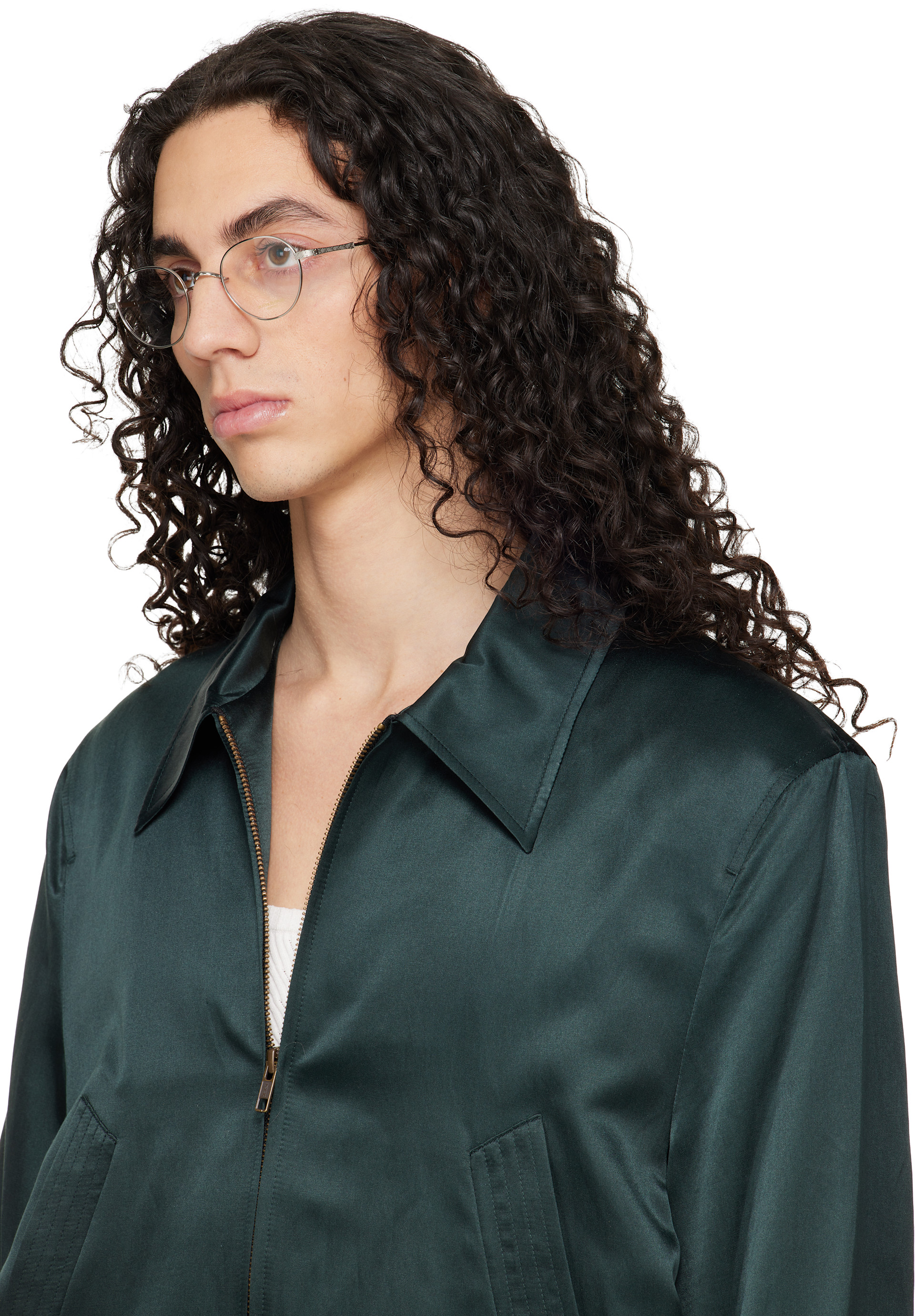 Oliver Peoples - 실버 킨스턴 안경