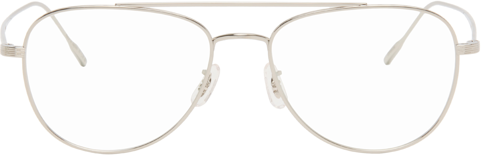 Oliver Peoples - 실버 스틸슨 안경