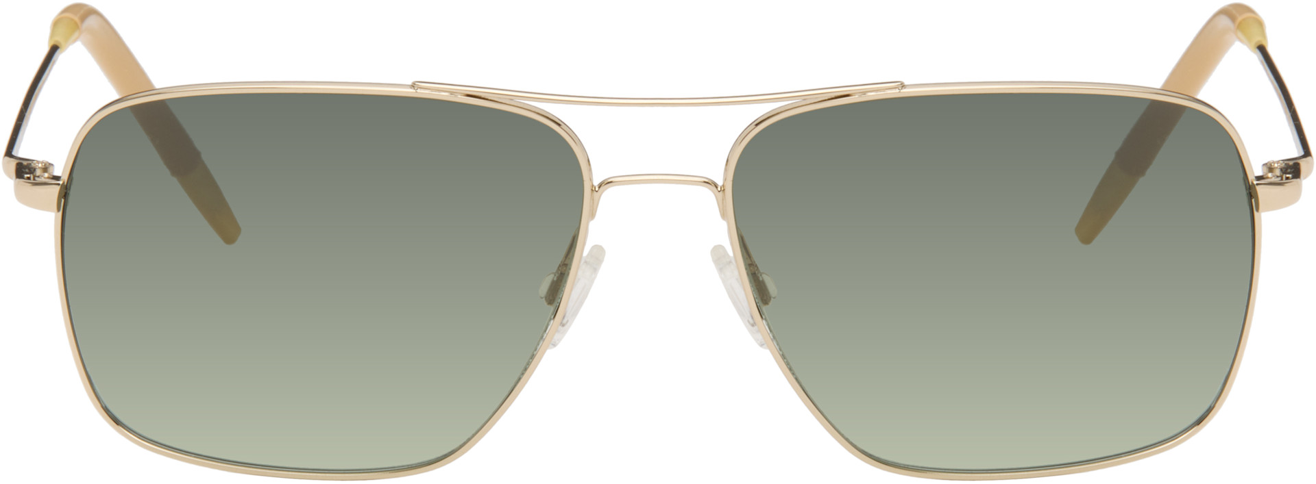 Oliver Peoples Gold Metal Sunglasses with Brown Gradient Lenses KHAITE: Gold Oliver Peoples Edition 1998C Sunglasses | SSENSE main image 2