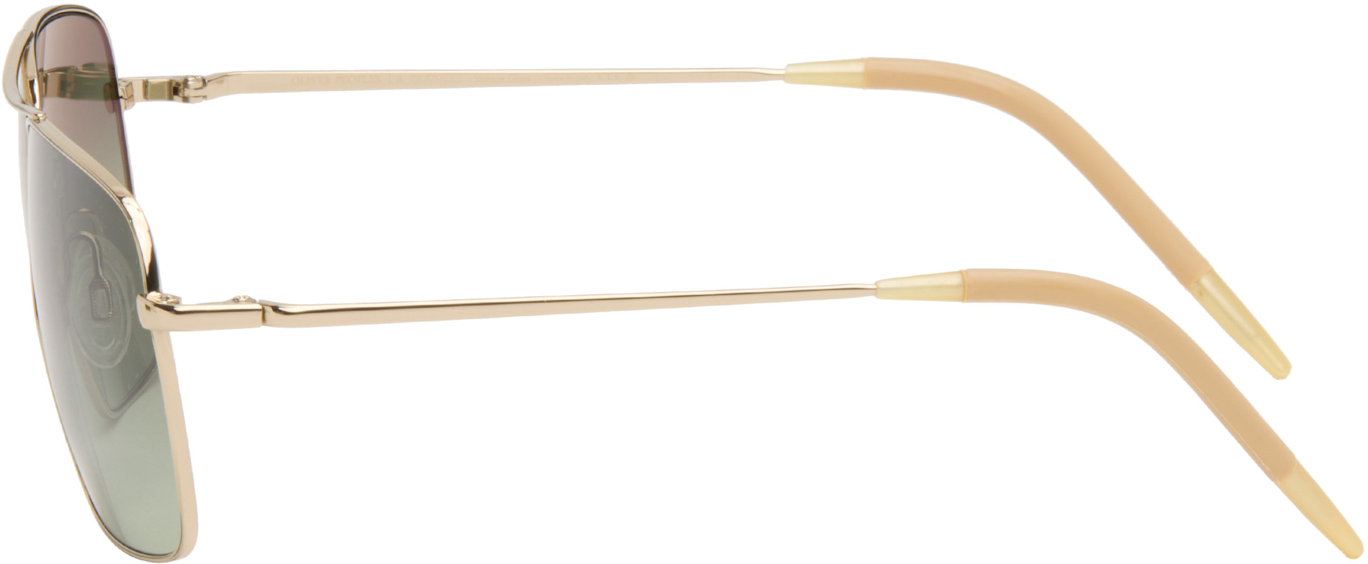 Oliver peoples Clifton aviator sunglasses gold Oliver Peoples: Gold Clifton Sunglasses | SSENSE main image 4