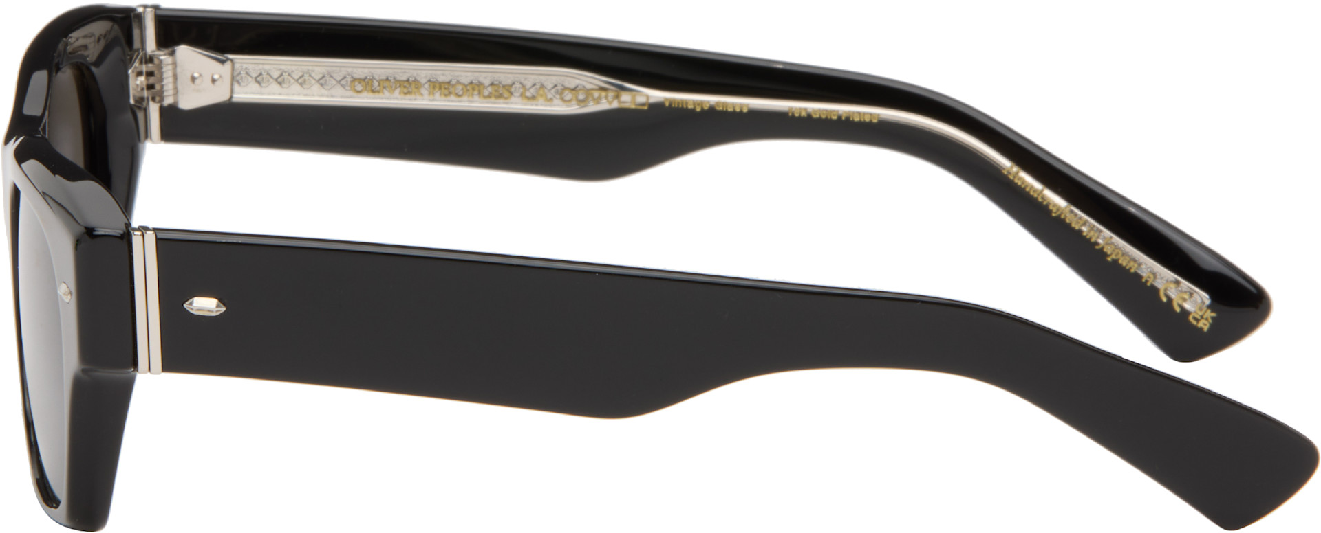 Oliver Peoples: ブラック Kasdan 18K サングラス | SSENSE 日本