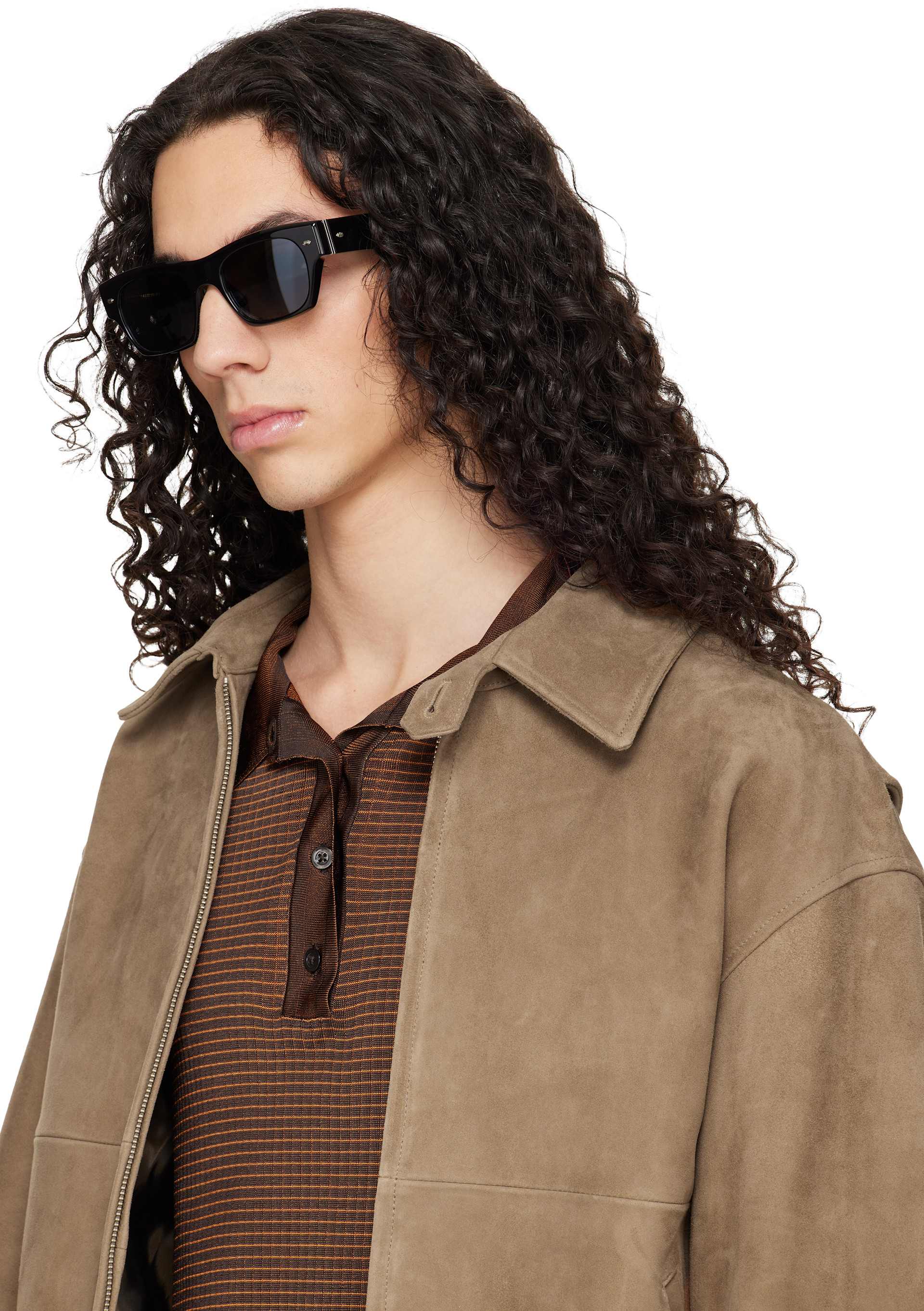 Oliver Peoples: ブラック Kasdan 18K サングラス | SSENSE 日本