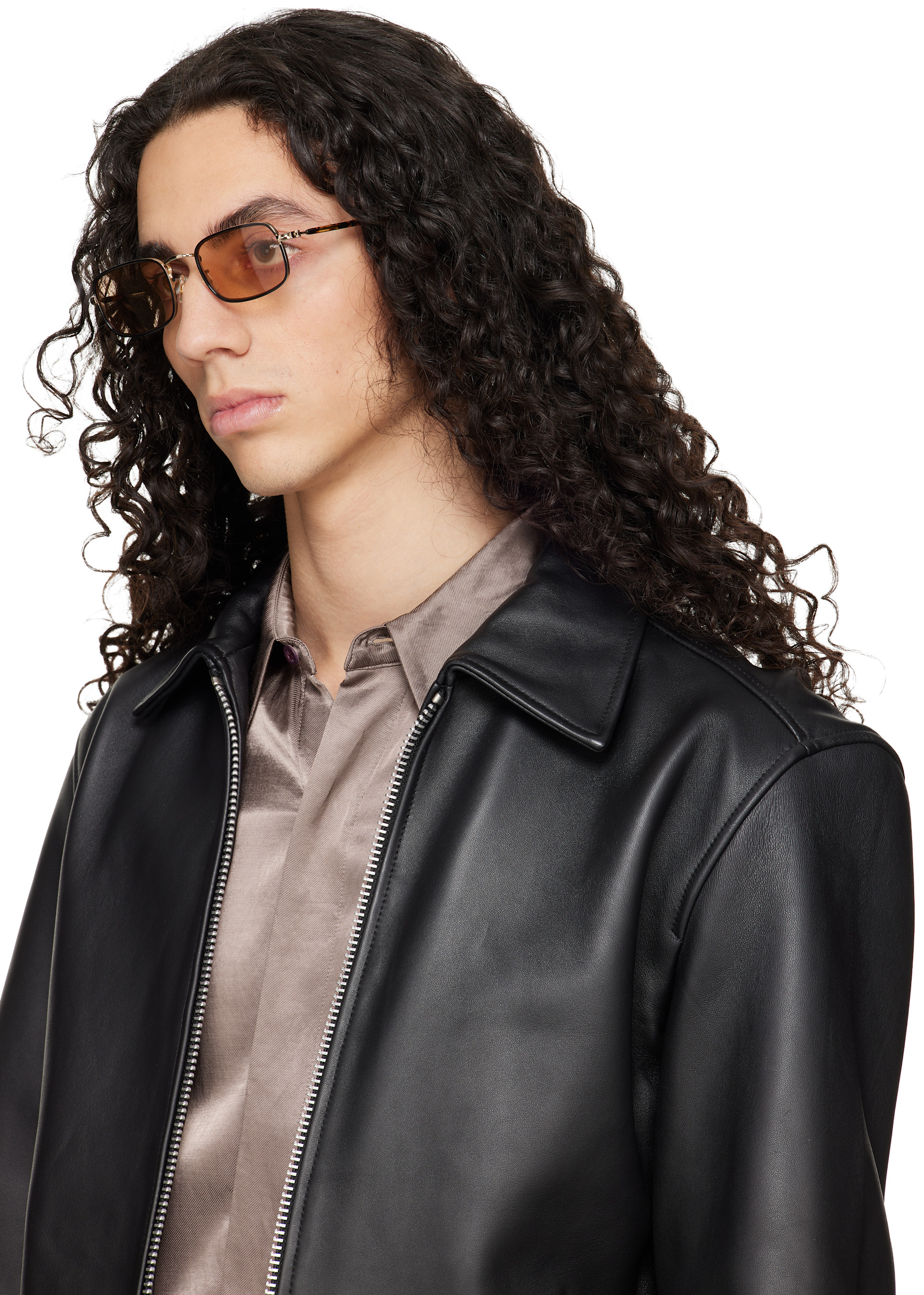Oliver Peoples - 브라운 브라이머 선글라스