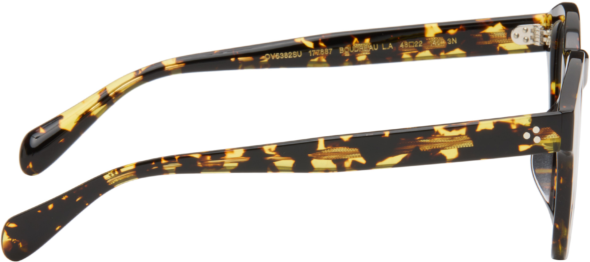 Oliver Peoples: Black & Yellow Boudreau Sunglasses | SSENSE