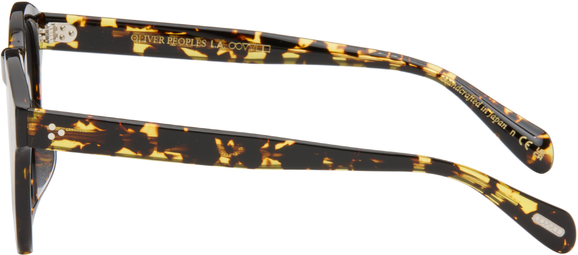 Oliver Peoples: Black & Yellow Boudreau Sunglasses | SSENSE