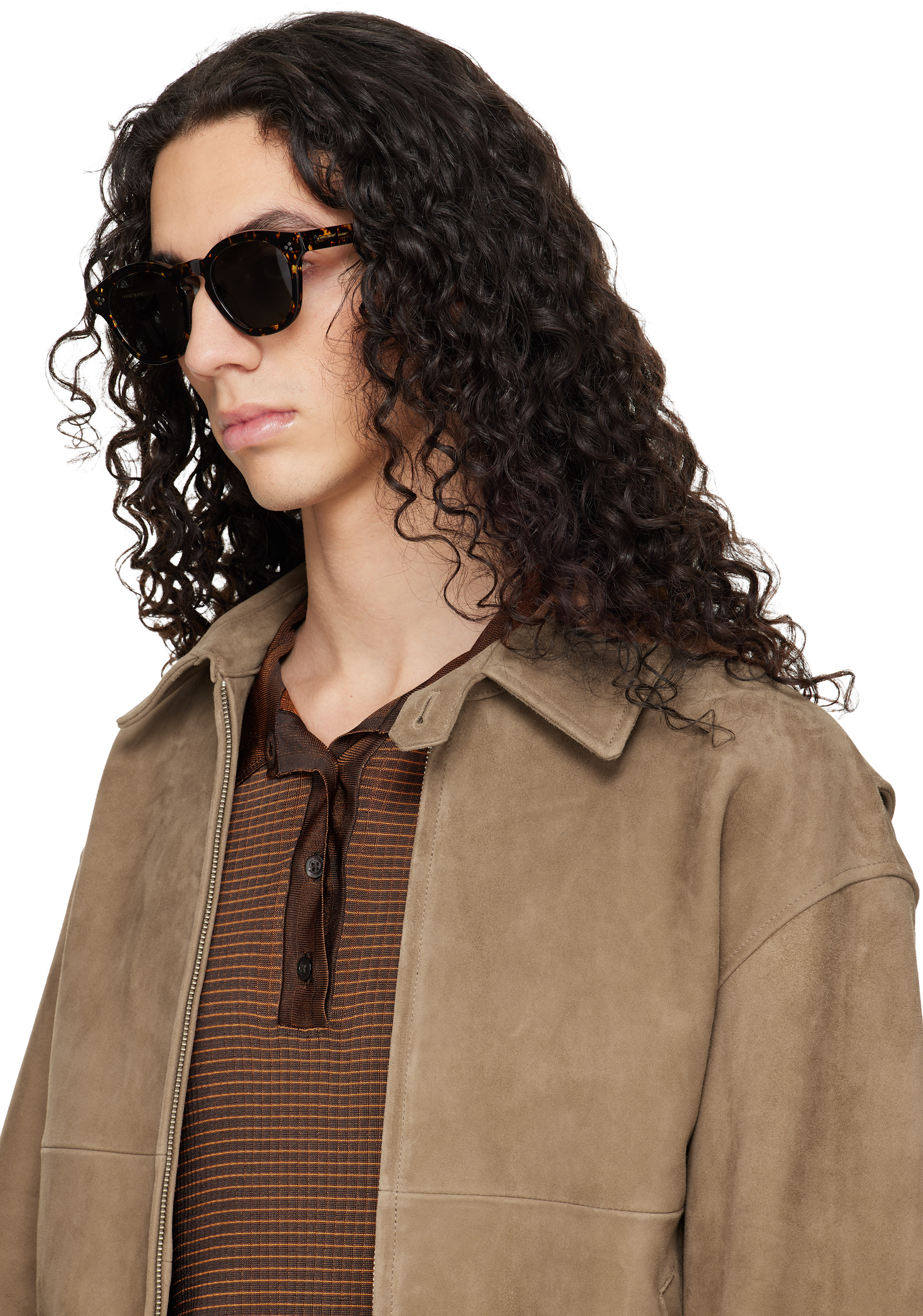 Oliver Peoples: Black & Yellow Boudreau Sunglasses | SSENSE