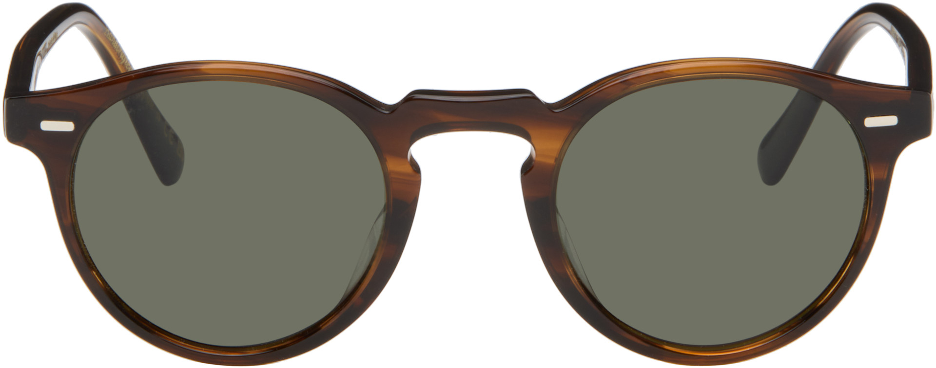 Oliver Peoples - 브라운 그레고리 펙 선글라스