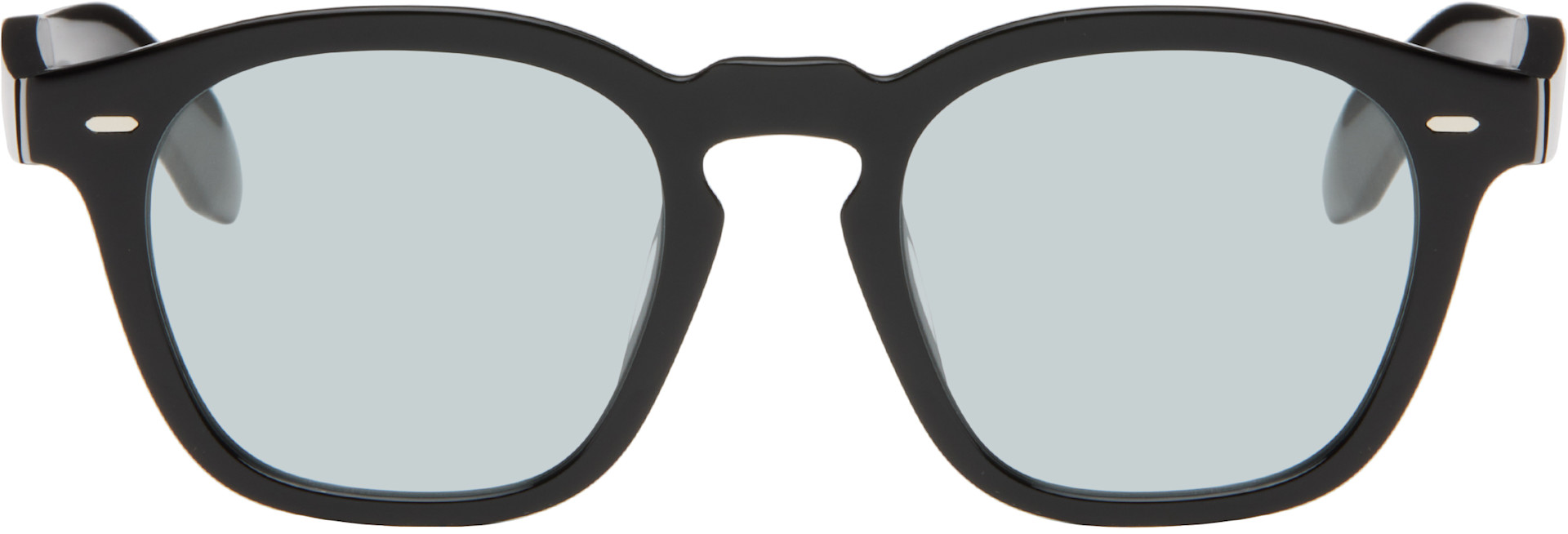 Oliver Peoples: ブラック N.03 サングラス | SSENSE 日本