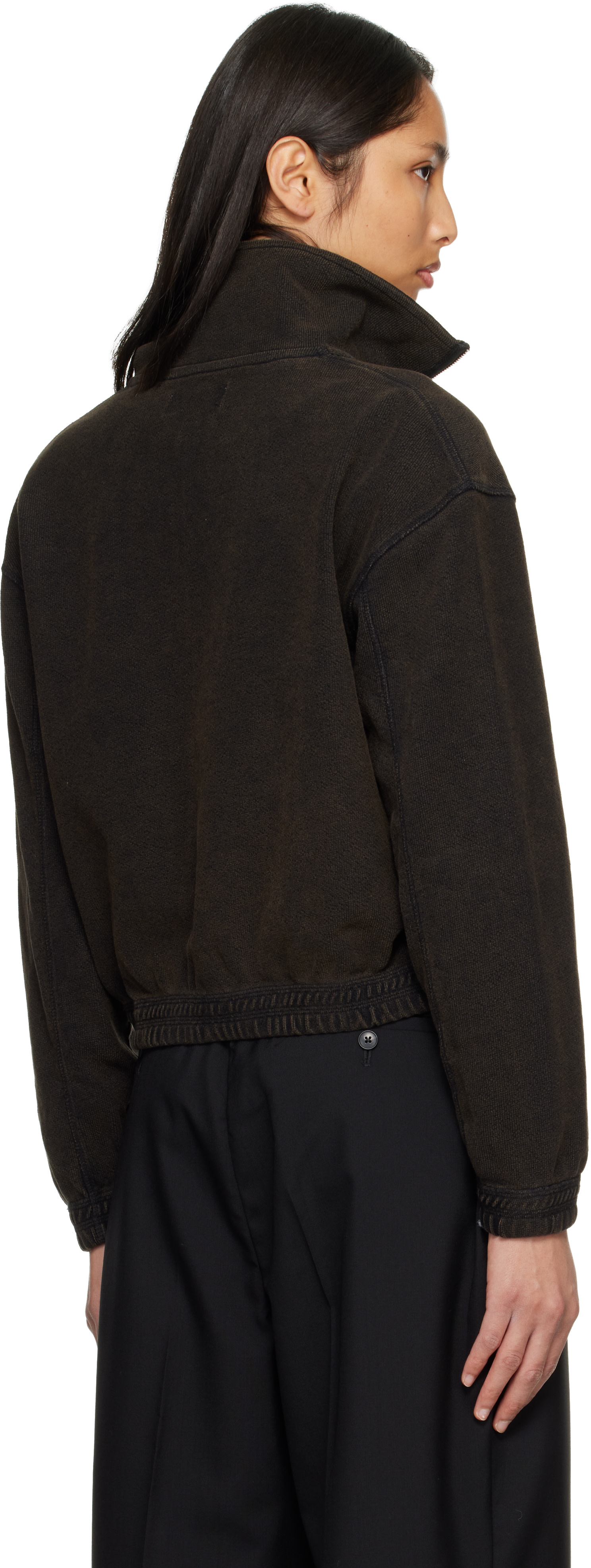 mfpen - Pull molletonné Covet brun à glissière
