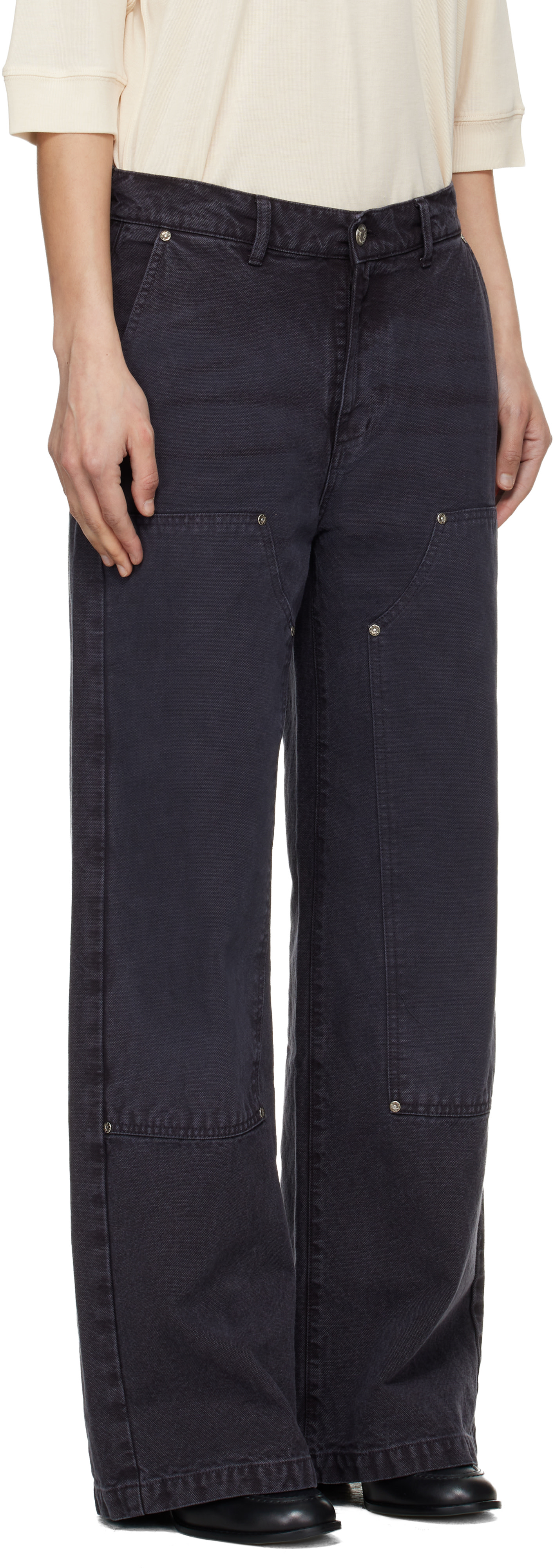 mfpen: Gray Double Knee Jeans | SSENSE