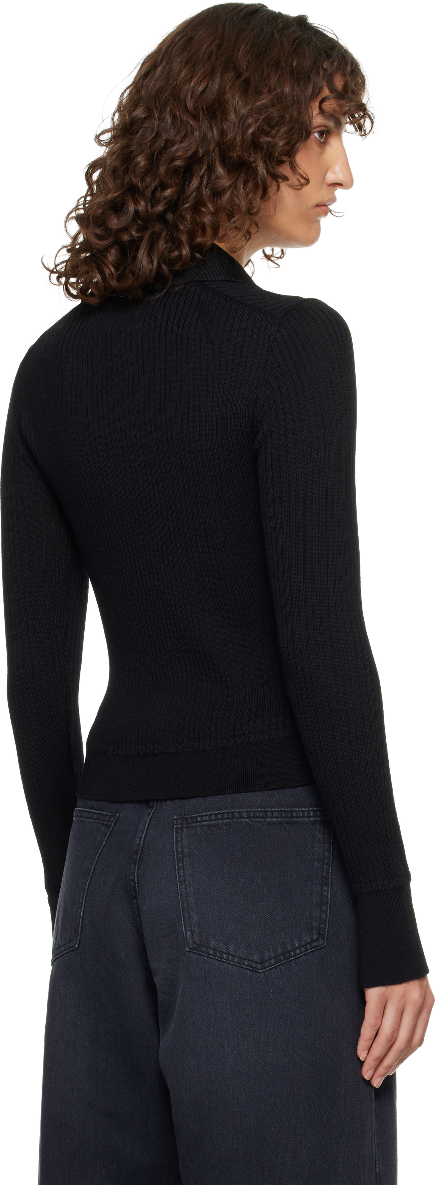 mfpen - Black Partial Placket Polo