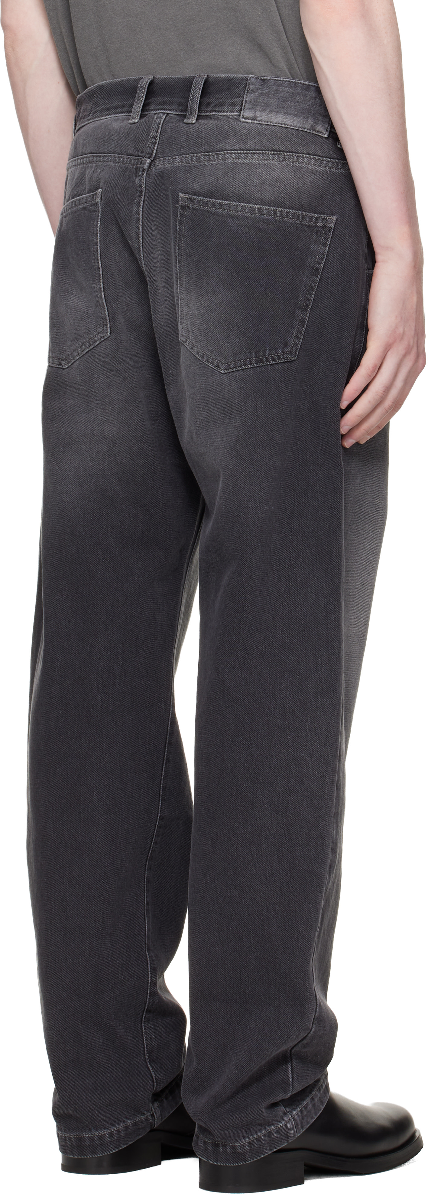 mfpen - Jean noir à coupe classique
