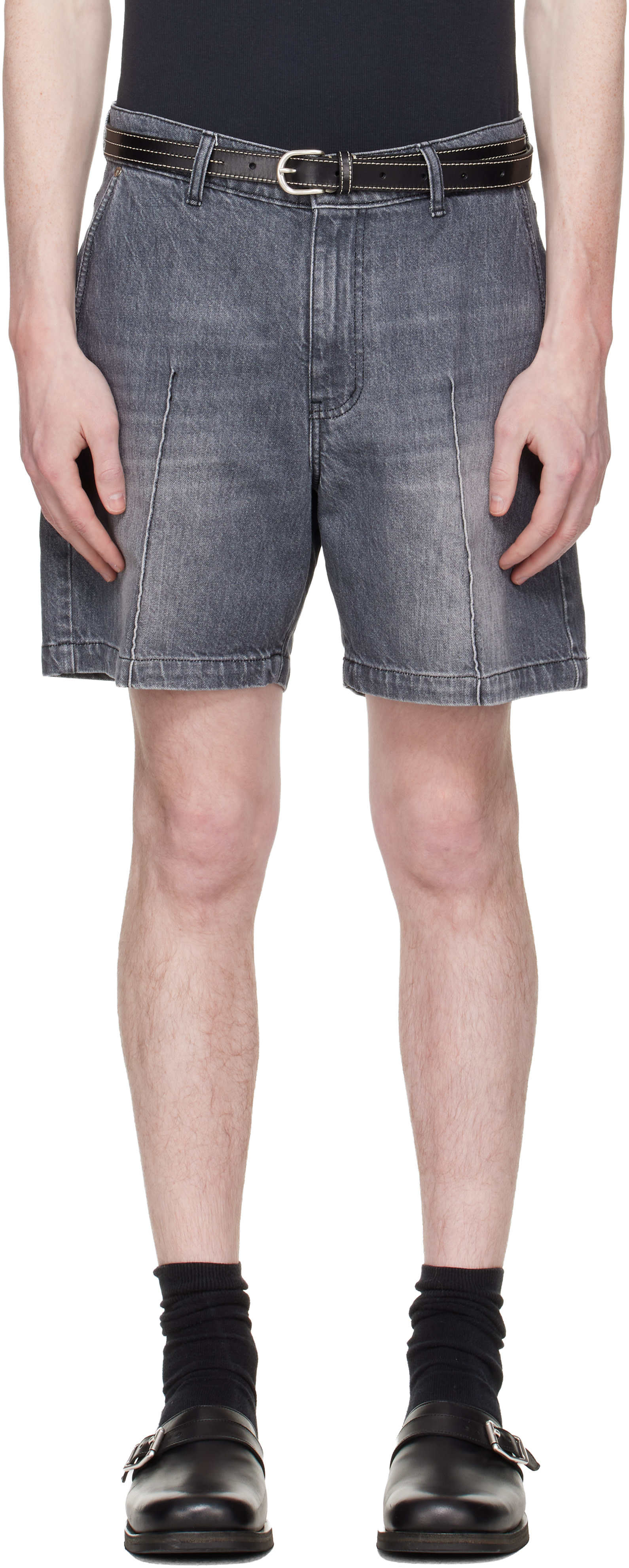 mfpen - Short Ceremony gris en denim