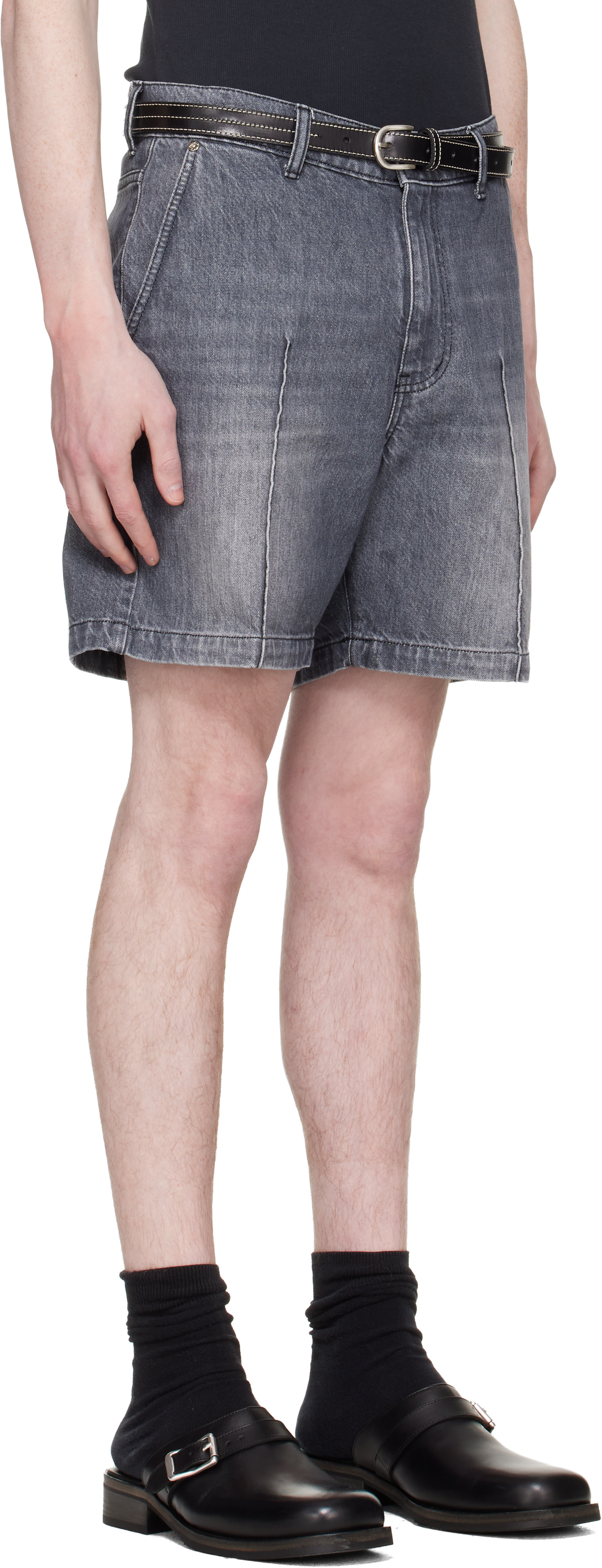 mfpen - Short Ceremony gris en denim
