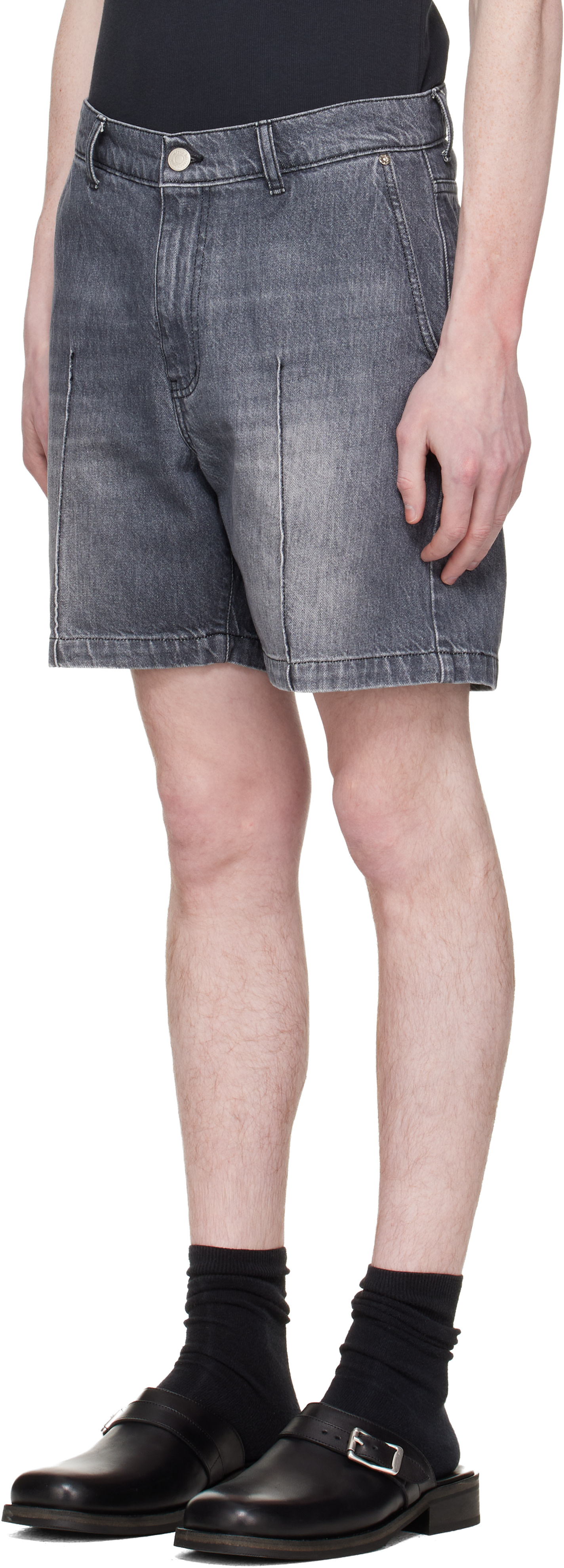 mfpen - Short Ceremony gris en denim