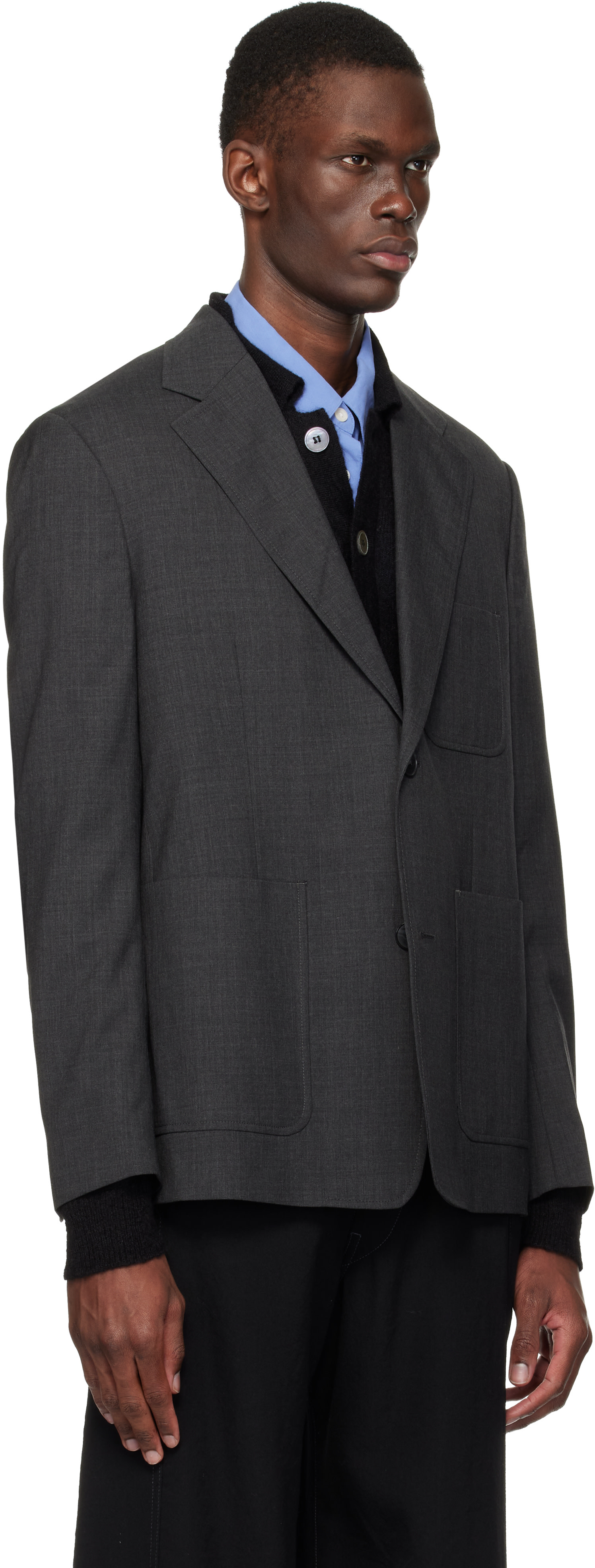 mfpen - Gray Patch Pocket Blazer