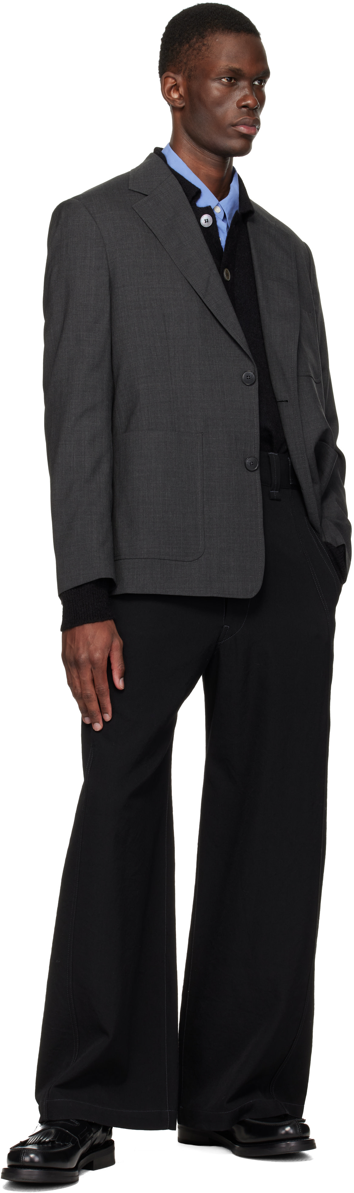 mfpen - Gray Patch Pocket Blazer