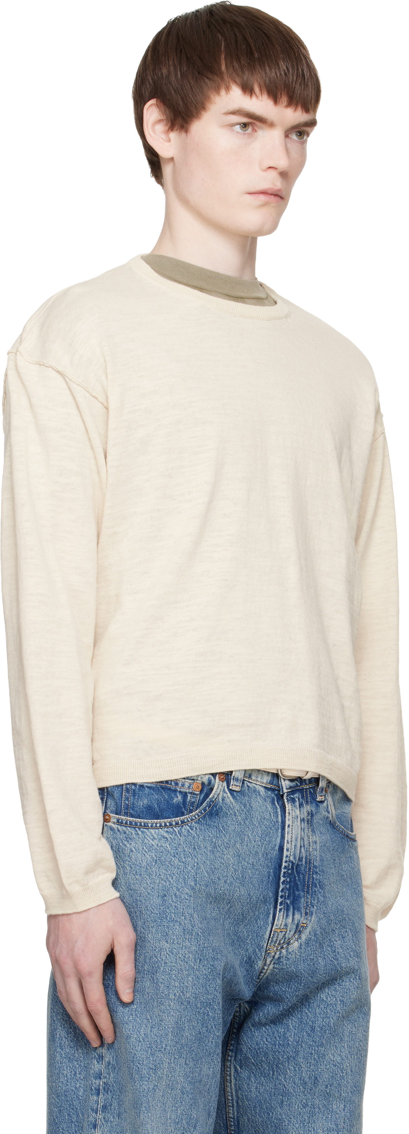 mfpen - Pull Companion blanc cassé