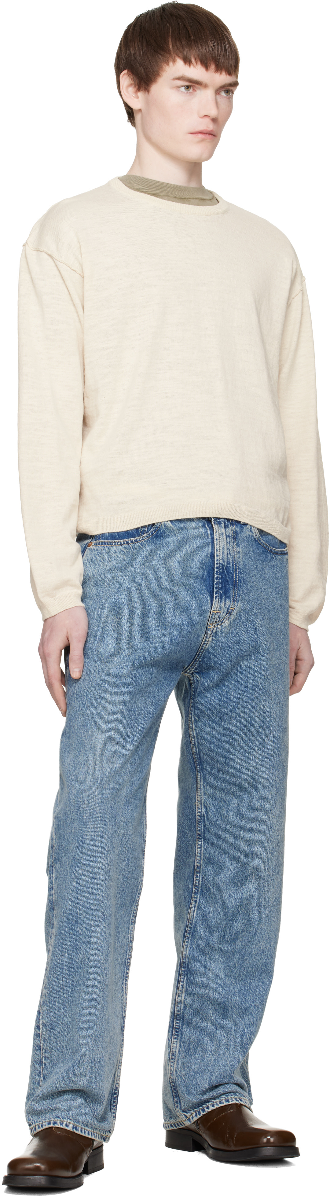 mfpen - Pull Companion blanc cassé