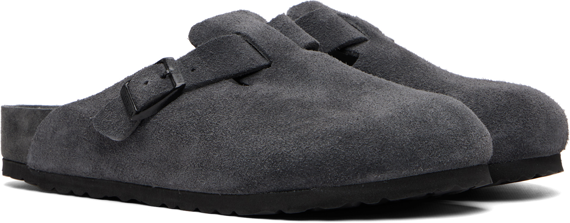 Birkenstock: グレー Boston レギュラー クロッグ | SSENSE 日本