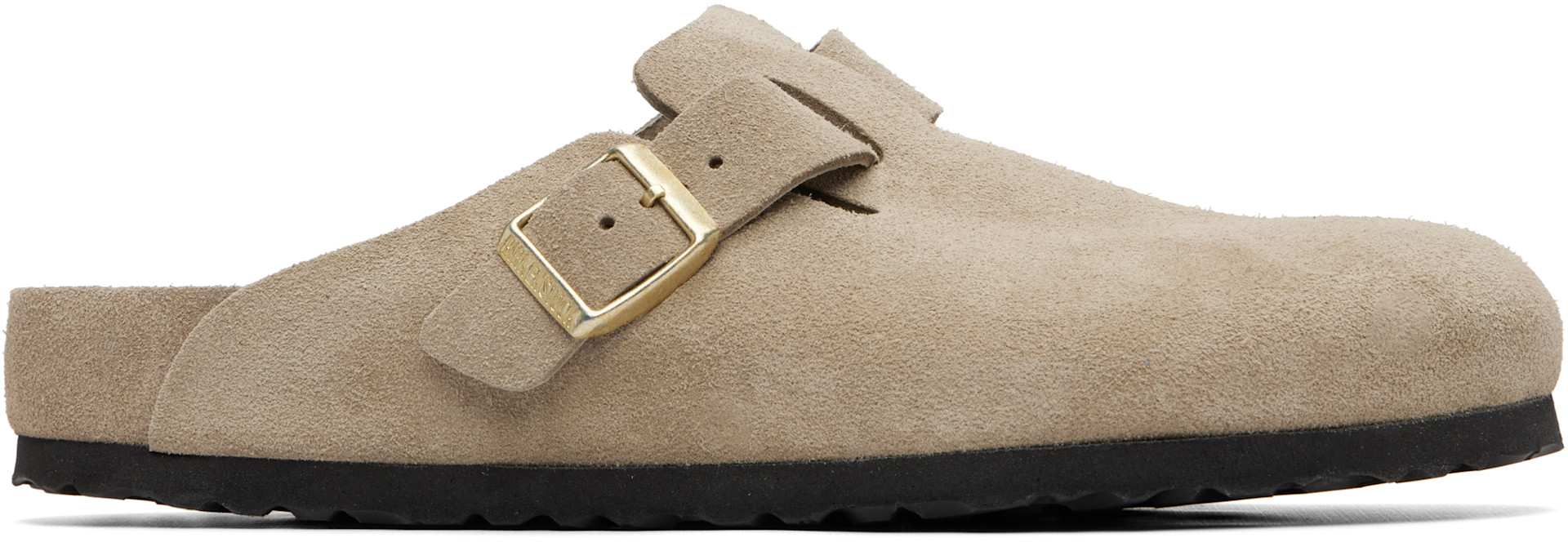 Birkenstock: ベージュ Boston レギュラー クロッグ | SSENSE 日本