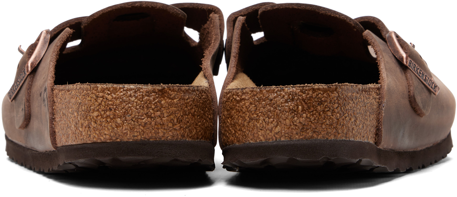 birkenstock boston soft footbed tobacco brown Oiled Leather Clogs Men's Shoes and long Birkenstock - Boston Soft Footbed