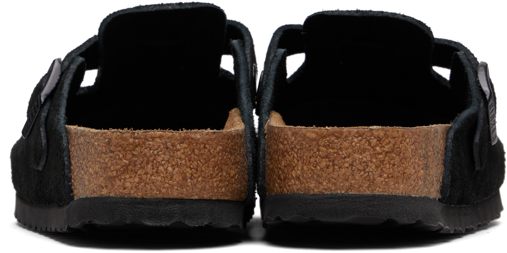 Birkenstock: ブラック Boston Soft Footbed レギュラー クロッグ