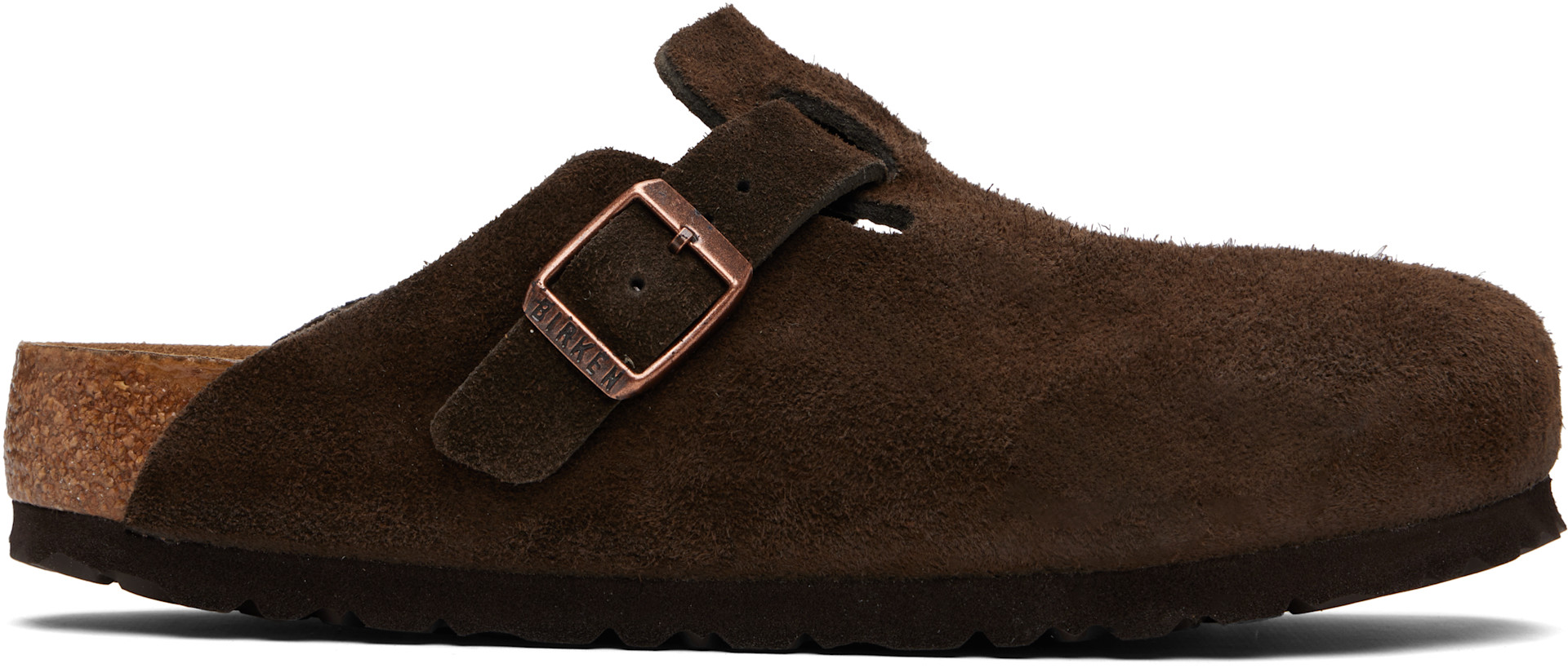【極美品】BIRKENSTOCKボストン クロッグ 本革 ブラウン 23cm Birkenstock: ブラウン Boston Soft Footbed レギュラー クロッグ