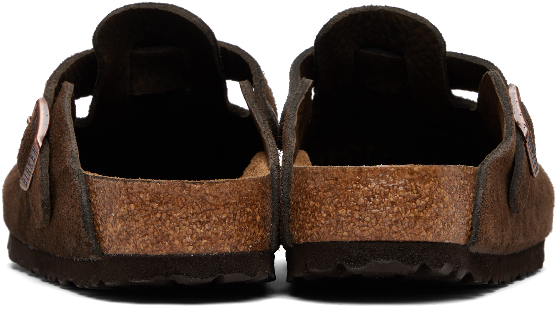 Birkenstock: ブラウン Boston Soft Footbed レギュラー クロッグ