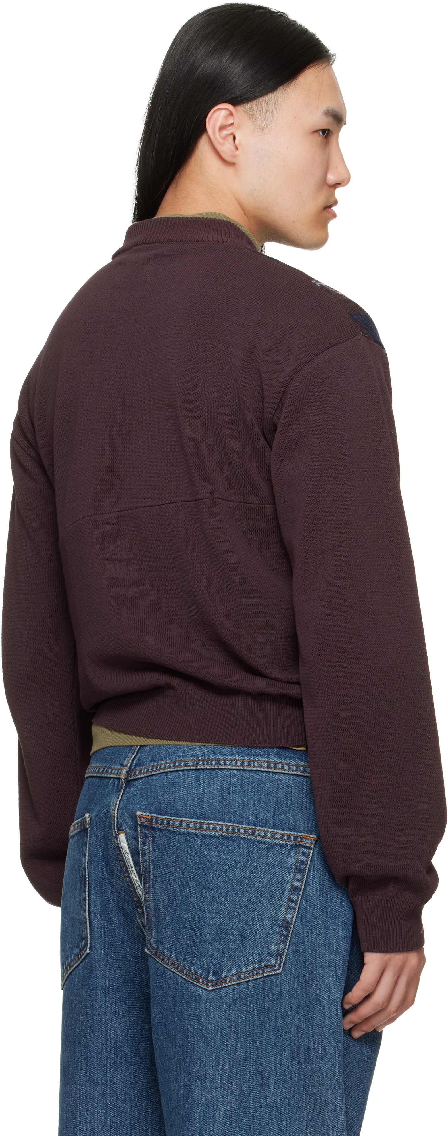 Magliano - Pull Uncle bourgogne et bleu