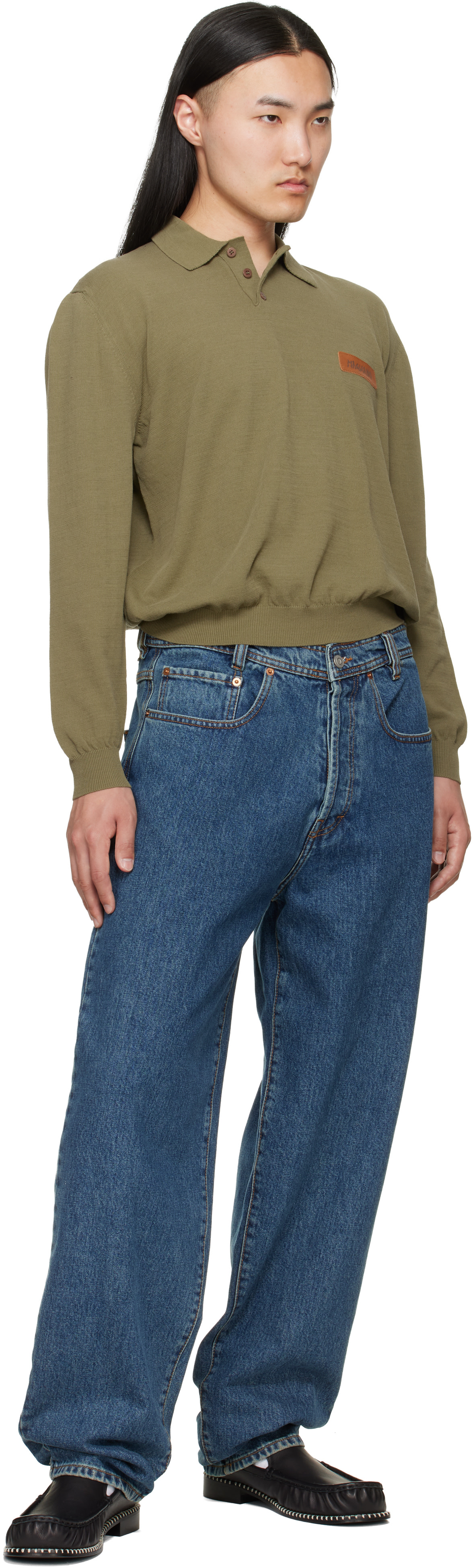 MAGLIANO モヘヤ ニットポロシャツ 定価98,000円 新品 Magliano: グリーン Classic Polina ニットポロシャツ | SSENSE 日本