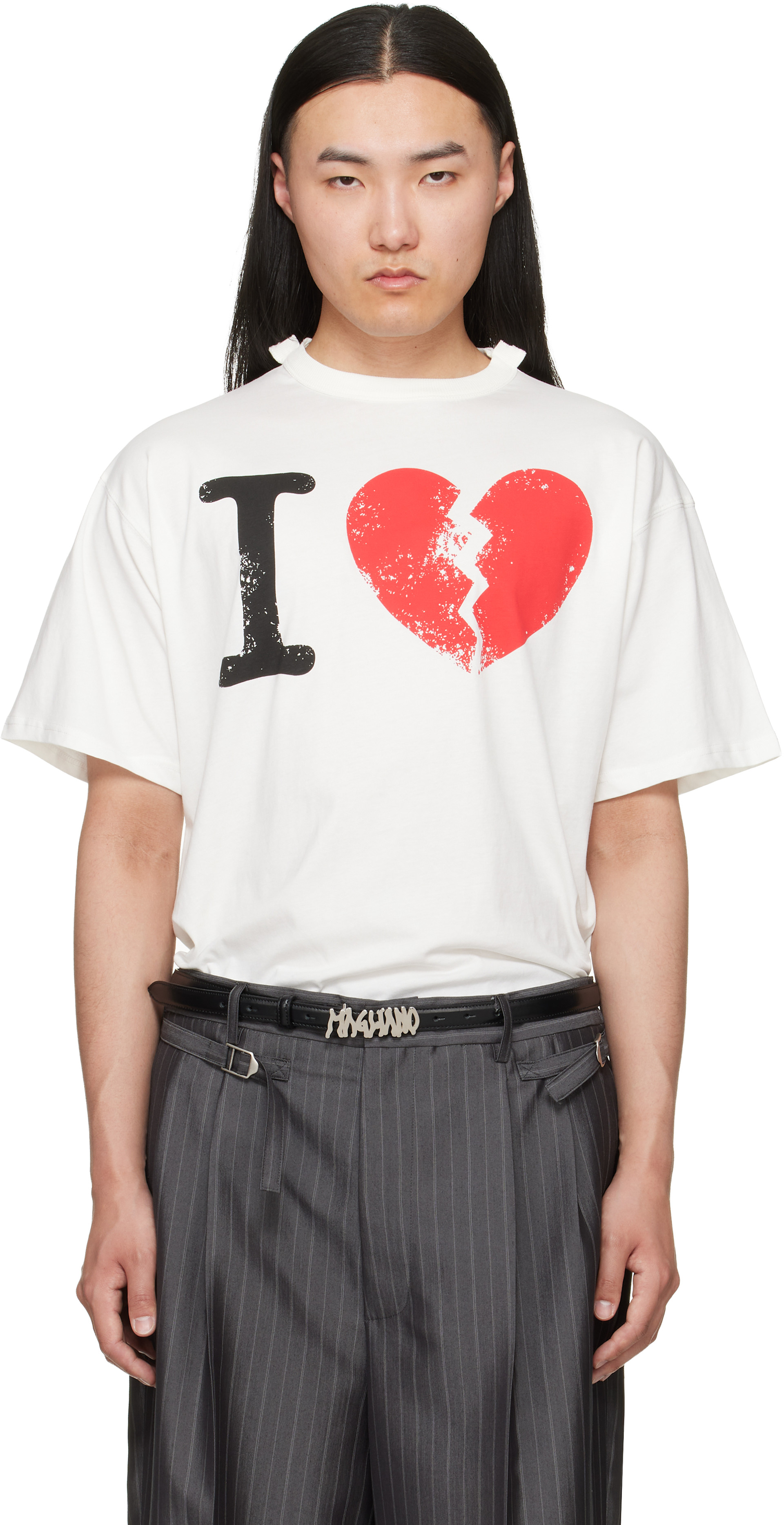 Magliano: オフホワイト 'I Suffer' Tシャツ | SSENSE 日本