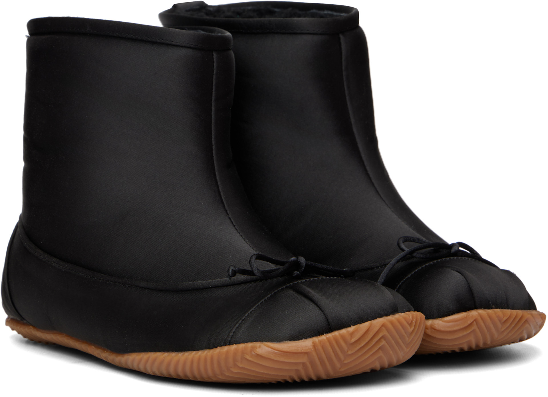 ABRA - Black Satin Baby Boots