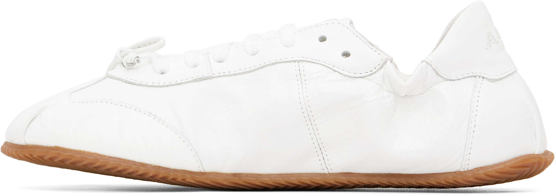 ABRA - Baskets de style ballerine blanches en cuir