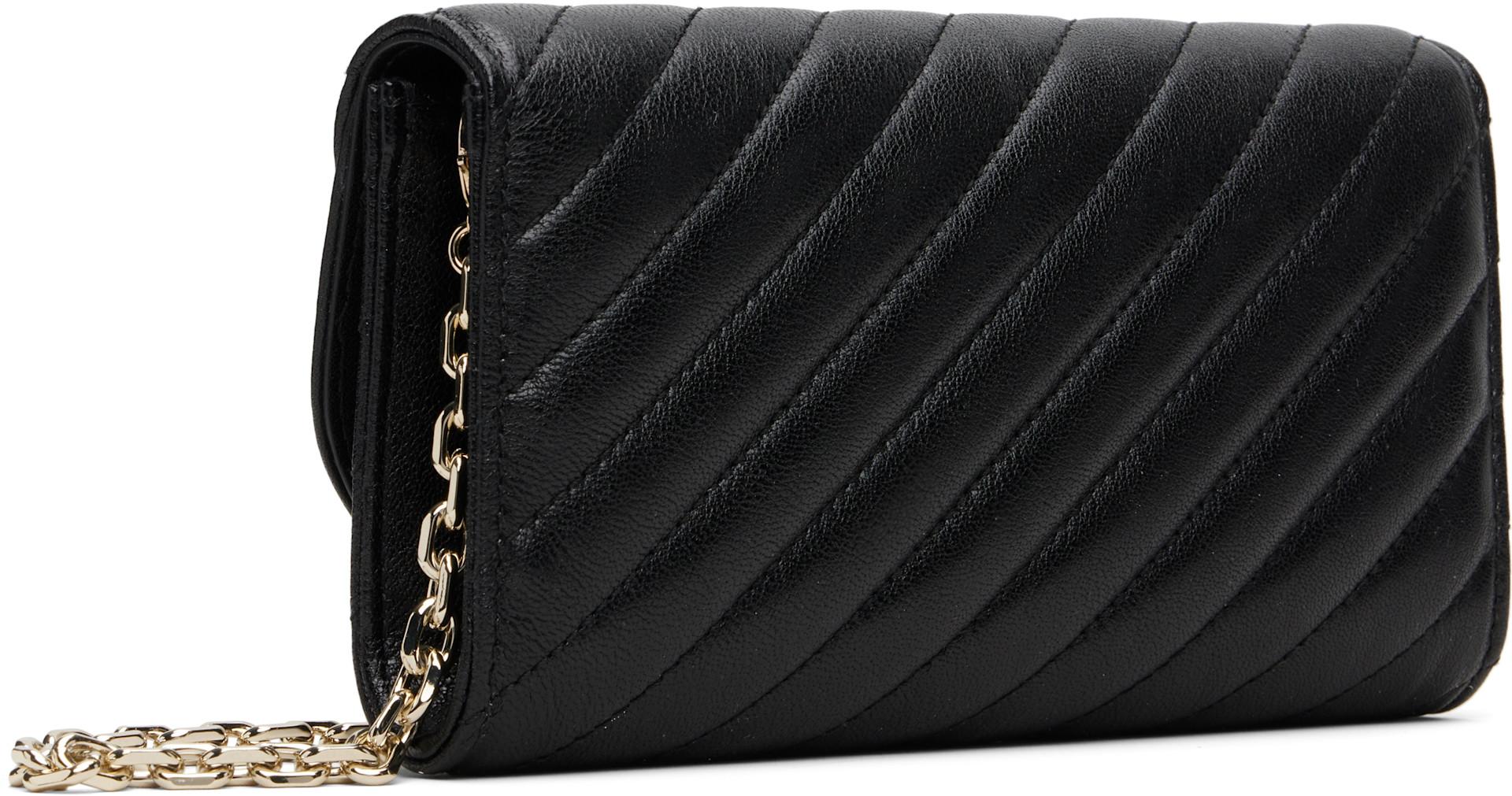 Jimmy Choo: ブラック Curve チェーン ウォレットバッグ | SSENSE 日本
