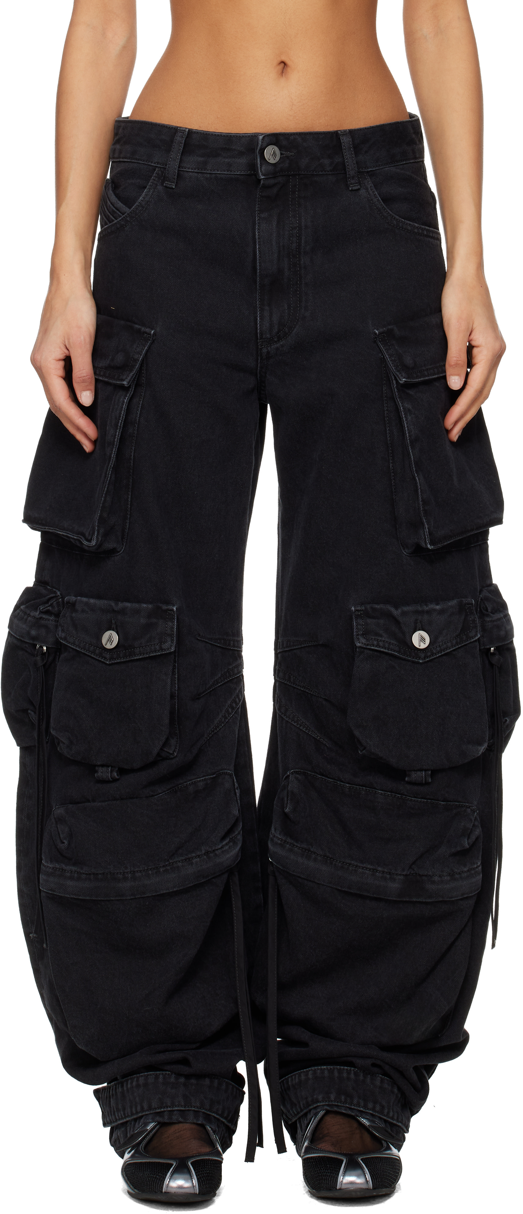 The Attico: Black Fern Jeans | SSENSE