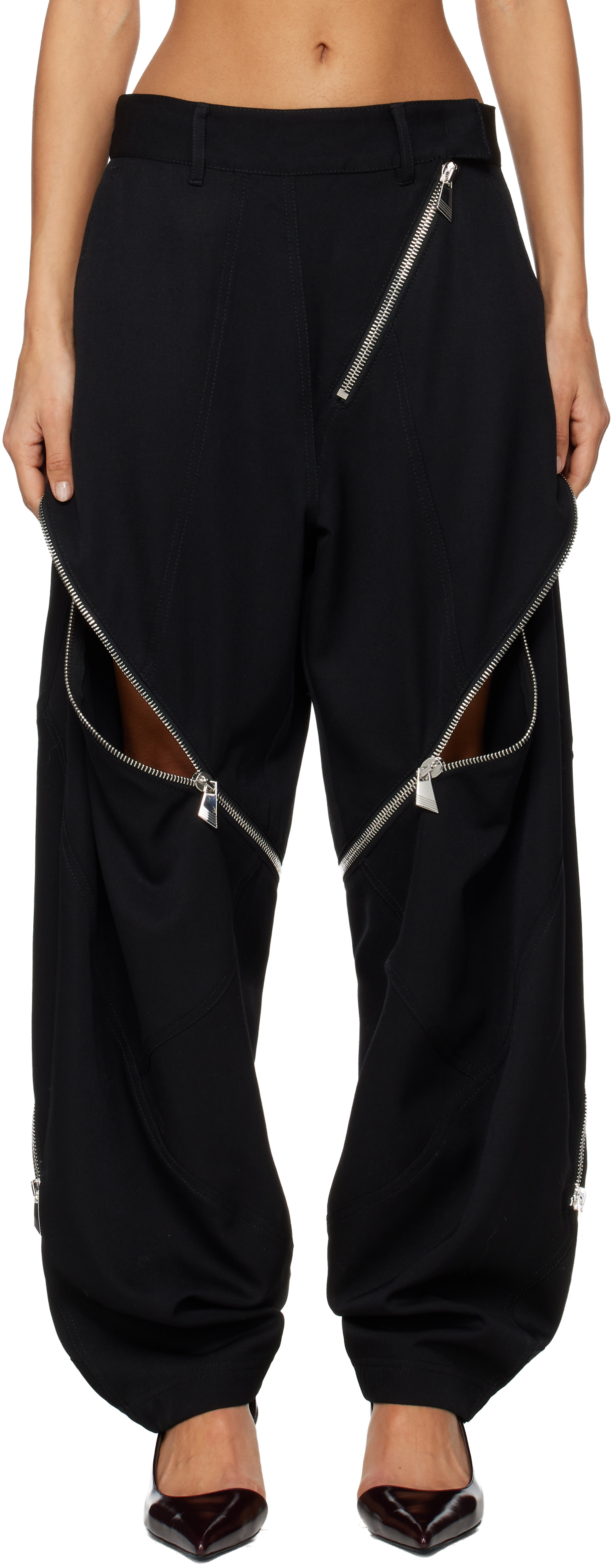 The Attico: Black Long Trousers | SSENSE