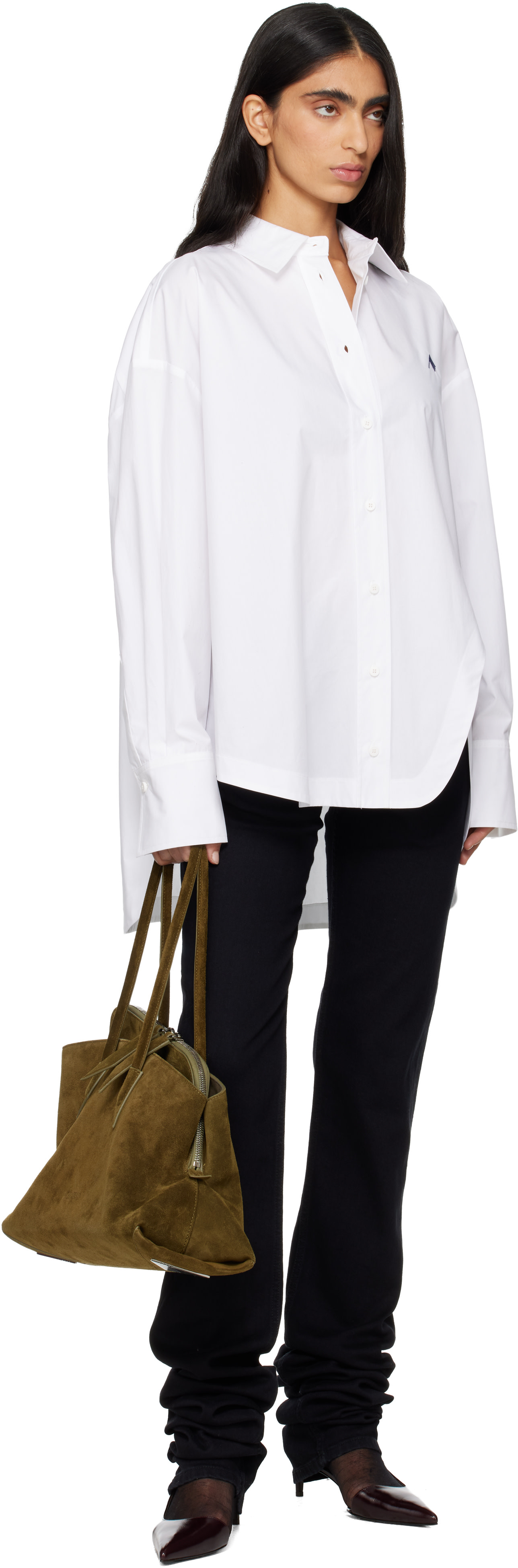 The Attico: White Diana Shirt | SSENSE