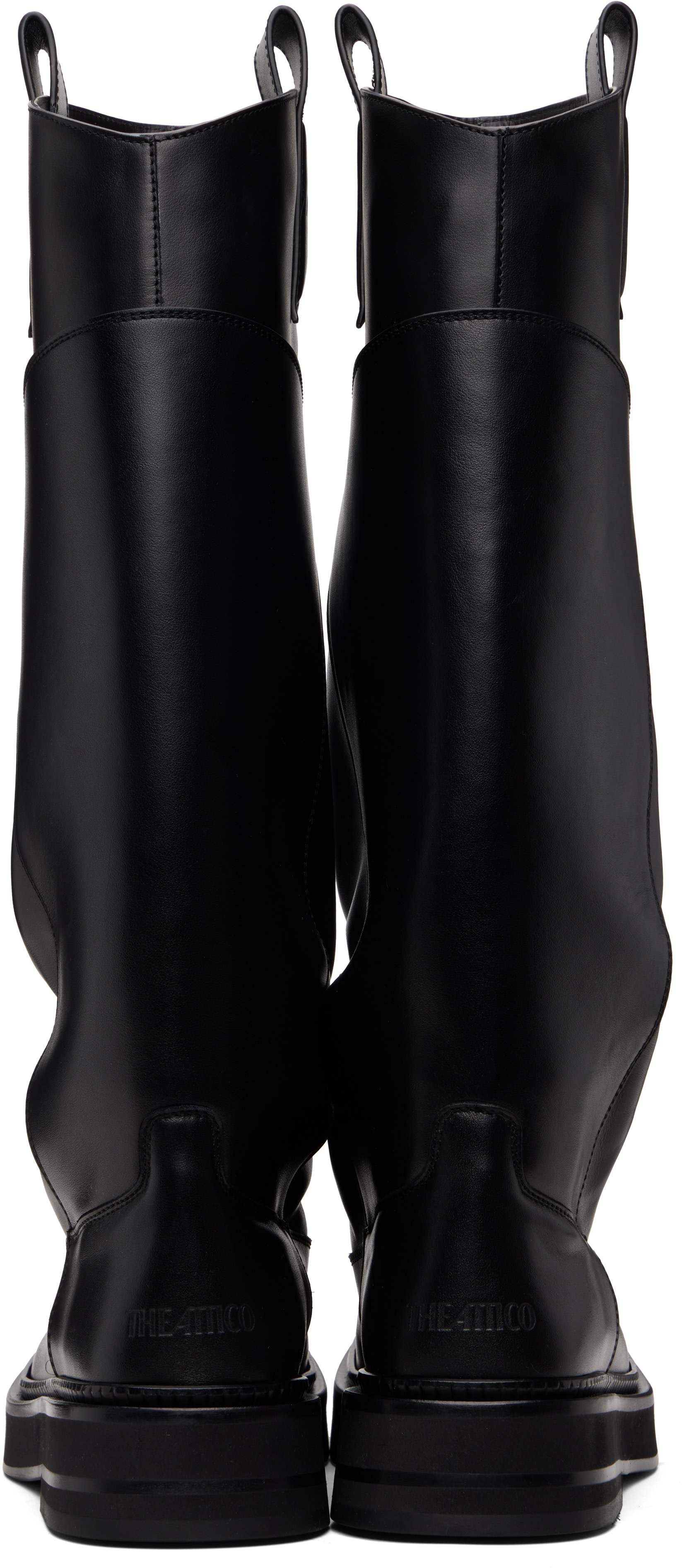 The Attico: Black New Robin Passeggiata Combat Boots | SSENSE