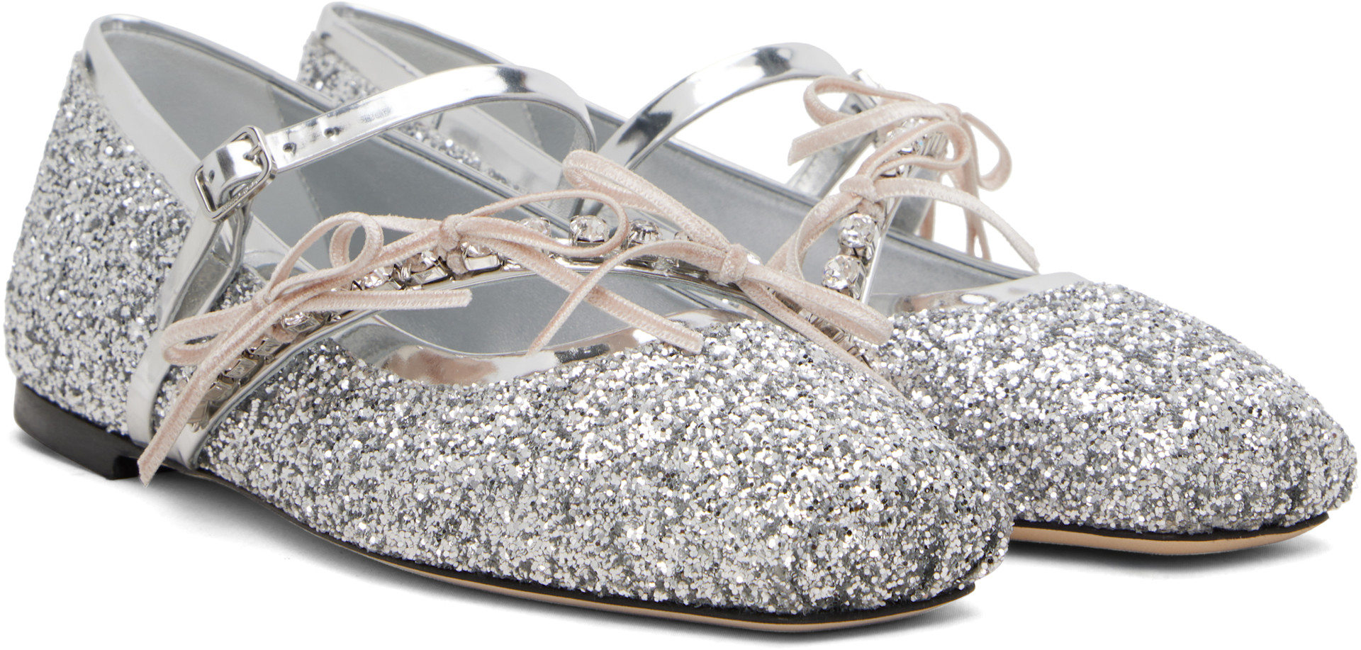 Jimmy Choo - Ballerines Loli argentées