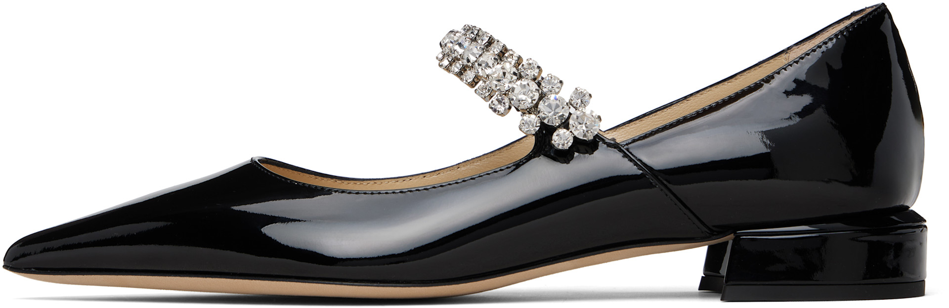 Jimmy Choo: ブラック Bing Pump フラットシューズ | SSENSE 日本