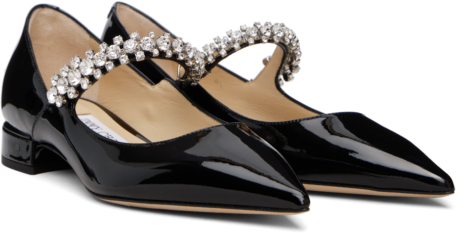 Jimmy Choo: Black Bing Pump Flats | SSENSE Argentina
