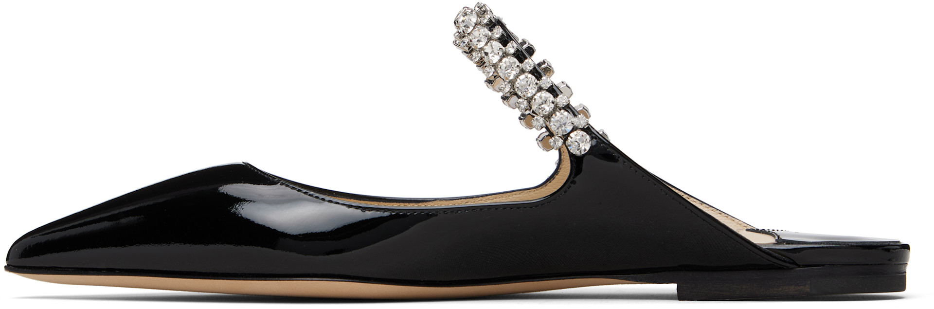 Jimmy Choo: SSENSE Exclusive Black Bing Slip-on Flats | SSENSE