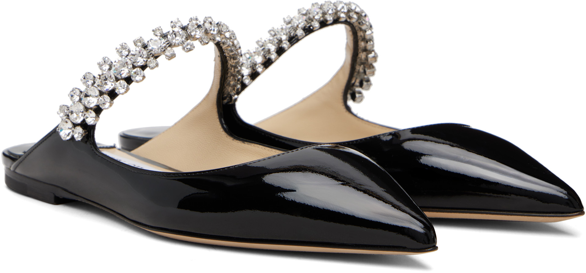 Jimmy Choo: SSENSE Exclusive Black Bing Slip-on Flats | SSENSE