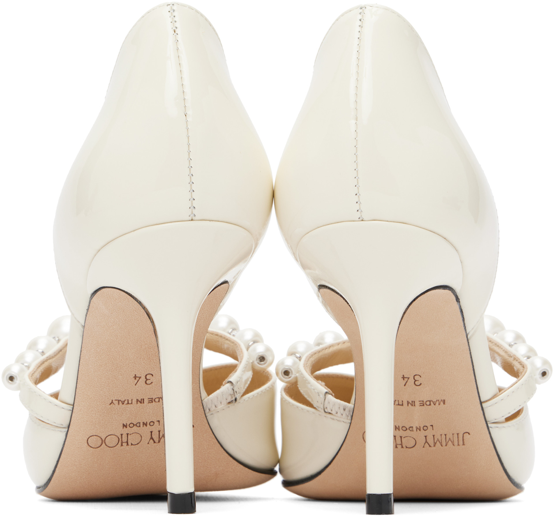Jimmy Choo: Off-White Aurelie 85 Heels | SSENSE